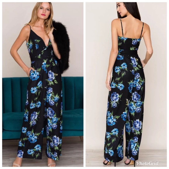 yumi bouquet floral jumpsuit